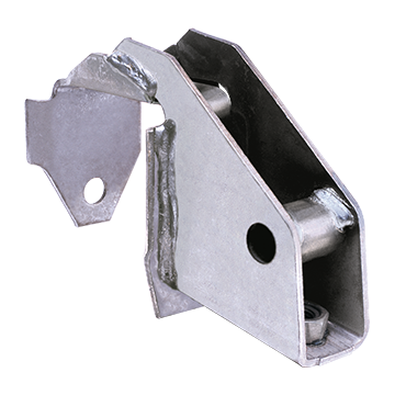 Spacer, used to reinforce hollow rectangular frame, is welded to chassis frame bracket.