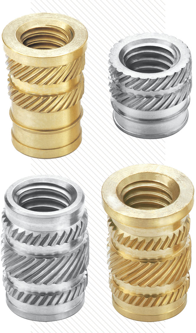 Figure 5: SPIROL Series 19/20 (top) and Series 29/30 (bottom) Heat/Ultrasonic Inserts