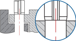 ISO 8752 Slotted Pins are often difficult to install because the chamfer diameter is not much smaller than the hole