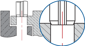 SPIROL Standard Slotted Pins sit deeper in the hole to facilitate installation
