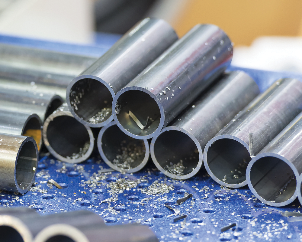 Figure 3: Burr ends of cut metal tubing